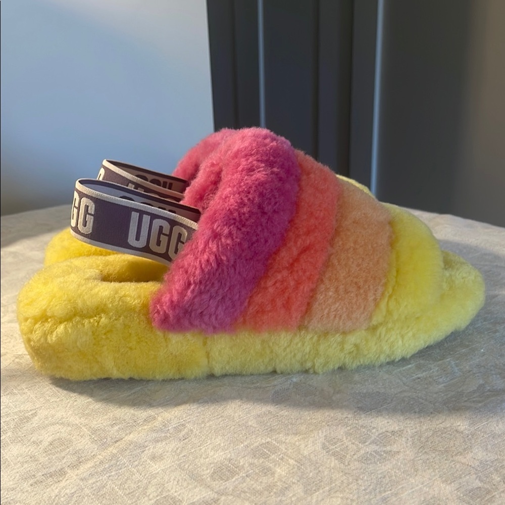 UGG Multicolor Fluffy Slippers